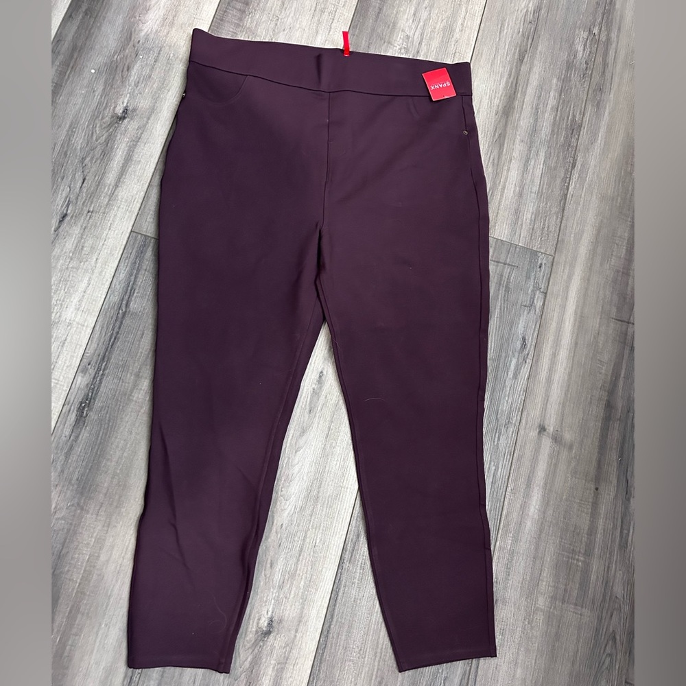Spanx Ponte Ankle-Length Leggings NEW A309030 in maroon